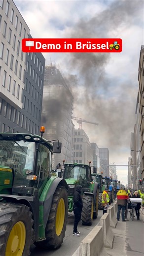 🪧🚜 Farmers are striking against the Mercosur agreement! #farmersprotest #farmersdemo #brussels #f...