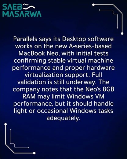 Parallels updates MacBook Neo compatibility and Windows VM support
