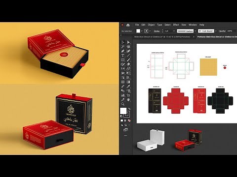 Perfume Slide Box Diecut/Dieline & Design | Packaging Design