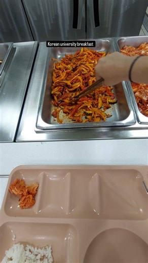 Korean university breakfast pt 46 #studyingabroad #koreanfood #koreanuniversity #estudiarencorea #busan | jubamoni
