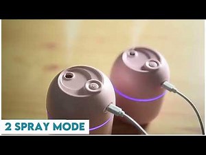 220ML MINI AIR HUMIDIFIER LED COLOURFUL NIGHT LIGHT SILENT MODE USB RECHARGEABLE ESSENTIAL