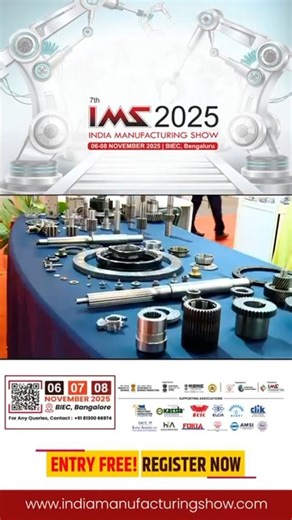 𝐄𝐱𝐩𝐞𝐫𝐢𝐞𝐧𝐜𝐞 𝐭𝐡𝐞 𝐏𝐨𝐰𝐞𝐫 𝐨𝐟 𝐀𝐮𝐭𝐨𝐦𝐚𝐭𝐢𝐨𝐧 𝐚𝐭 𝐈𝐌𝐒 𝟐𝟎𝟐𝟓 Automation is redefining the future of #manufacturing, blending intelligence, precision, and innovation to shape a smarter #industrial era. At 𝐈𝐧𝐝𝐢𝐚 𝐌𝐚𝐧𝐮𝐟𝐚𝐜𝐭𝐮𝐫𝐢𝐧𝐠 𝐒𝐡𝐨𝐰 𝟐𝟎𝟐𝟓, explore how #automation and #robotics are transforming production efficiency, enabling seamless operations, and driving 𝐈𝐧𝐝𝐢𝐚’𝐬 𝐈𝐧𝐝𝐮𝐬𝐭𝐫𝐲 𝟒.𝟎 𝐯𝐢𝐬𝐢𝐨𝐧. Discover and Source cutting-edge #technolog