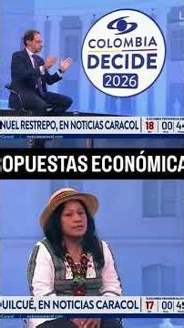 Differences over economic management in the next government: Aida Quilcué-José Manuel Restrepo