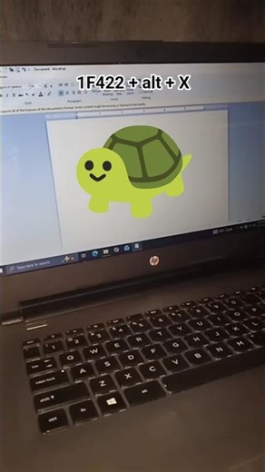 Cara membuat karakter kura-kura || Turtle di Microsoft word #karakter #kurakura #turtle #microsoft