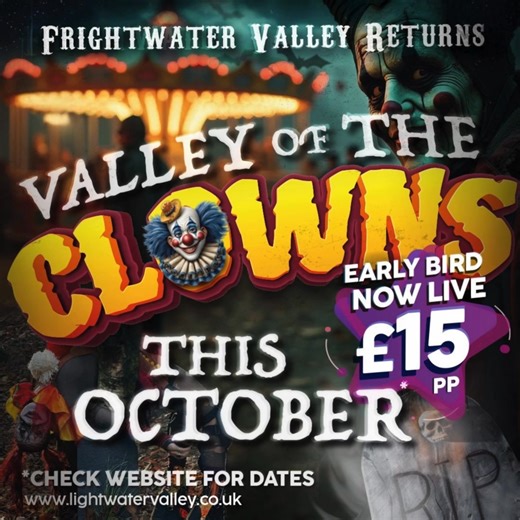 Step into a world of spooky family fun! 🤡 Take a ride on our Ghostly Train, wander through Trick or Treat Doors and Trails, get transformed with face painting, and enjoy so much more this Halloween! 🎃 | Lightwater Valley Family Adventure Park