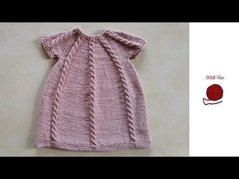 Babykleid stricken, Schritt für Schritt, andere Größen siehe Infobox