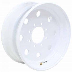 Taskmaster Modular Wheel w/  0.08 Offset - 17-1/2" x 6-3/4" Rim - 8 on 6-1/2 - White Taskmaster Trai