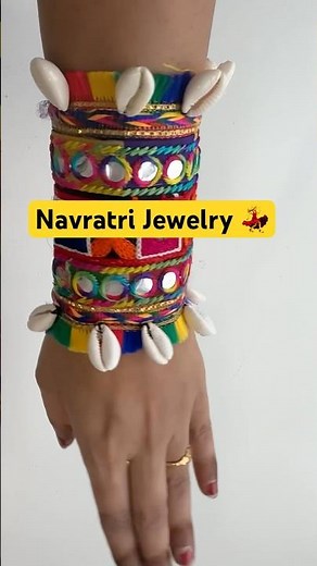 DIY Handcuff for Navratri 💃 | Easy Jewelry Making at Home #shorts #navratri2025 #navratrispecial