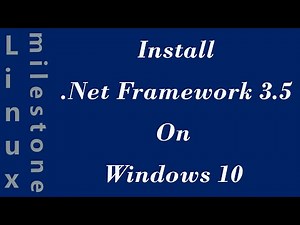 Install .NetFramework 3.5 in Windows 10