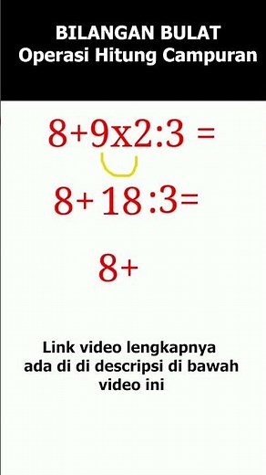 Bilangan Bulat_Operasi Hitung Campuran #maths #akarmatematika #trigonometry #bilanganbulat