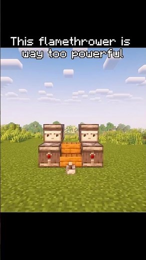 Overpowered Machine Gun Flamethrower in Minecraft