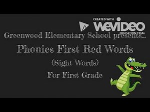 GES Red Words for First Video 1