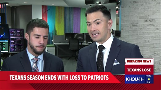 It wasn't the result we were hoping for. The Houston Texans' season ended with a 28-16 loss to the Patriots. This is game coverage from KHOU 11 News. | KHOU 11 News