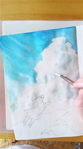 ひだまりの谷の暦イメージボードカレンダー｜8月｜水彩イラスト制作風景 #Shorts