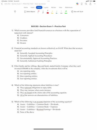 Section Exam 1 - Practice Test Video Update
