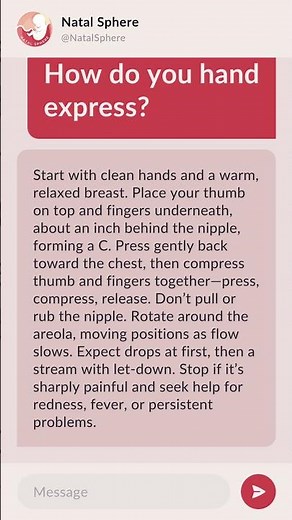 How do you hand express?