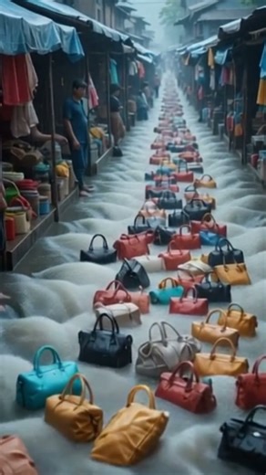 "Village Market Flooded During Heavy Rain 😢 | Real Village Life in Thunderstorm"