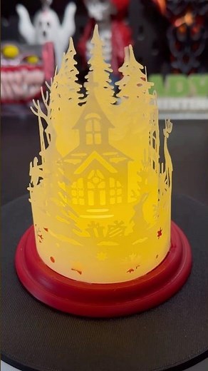 3D Printed Christmas Lantern With Magical Shadows