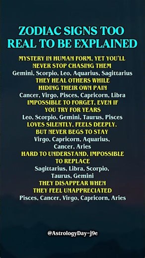 Zodiac Signs Too Real To Be Explained 💫 | Deep, Mysterious, Unforgettable #zodiac #astrology
