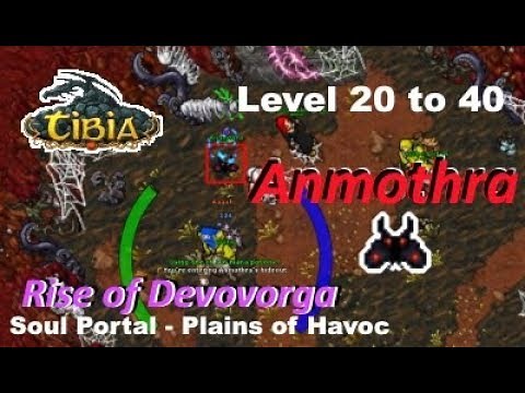 Tibia - Mini Boss - Anmothra, Level 20 to 40, Soul Portal - Plains of Havoc, Rise of Devovorga.