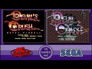 Devil Crash (PC Engine TurboGrafx-16 VS Sega Genesis)side by side comparison graphics
