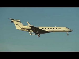 Private Gulfstream G550 M-HERI Landing Malaga LEMG