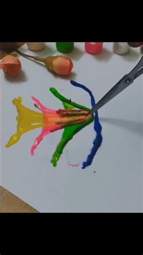 DIY Thread 🧵 pull painting design #string art 🎨🌈❤️# trending #satisfying art✨
