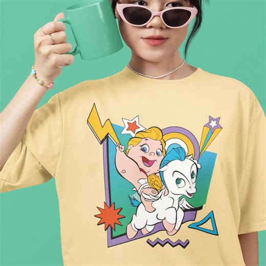 Disney Retro Style Baby Hercules and Pegasus Shirt, Vintage Hercules Disney T-shirt, Disneyland Family Trip, Pegasus and Hercules Shirt - Etsy