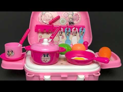 Disney Minnie Mouse Mini Kitchen Set Satisfying with Unboxing Compilation Toys ASMR #1035