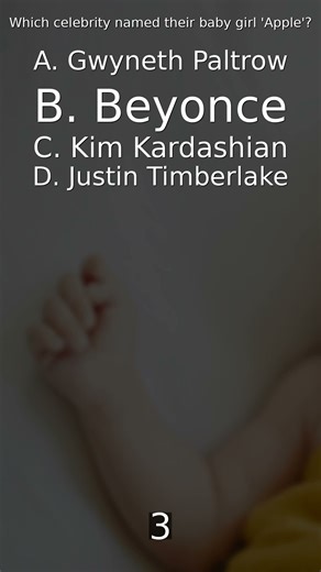 Which celebrity named their baby girl 'Apple'?