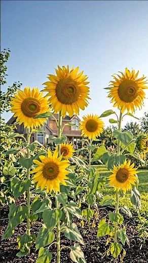 Sunflower Seed to Giant Bloom in Seconds in your Lawn 🌻✨ #shorts #timelapse #gardening