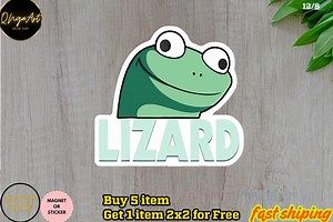 Lizard Meme Sticker, Funny Lizard Lizard Lizard Tiktok Trend Sticker, Waterproof Vinyl Sticker for Laptop, Viral Magnet, Trending Tiktok - Etsy
