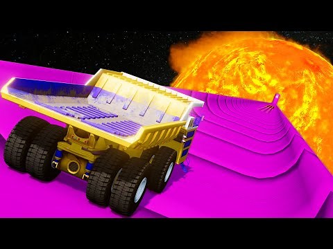 Launching MASSIVE VEHICLES Over PLANETS in BeamNG Drive Mods!