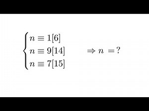 Autour du théorème des restes chinois (Modulo) [TN-AB-2]