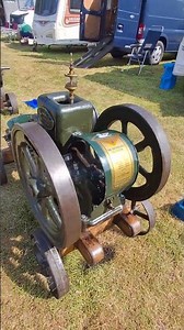 Powell open crank engine seen at Astle Park Traction Engine Rally.