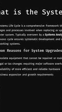IGCSE ICT THEORY: The systems life cycle