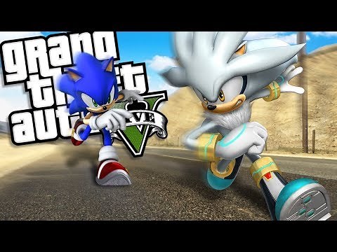 SONIC THE HEDGEHOG brings back SILVER THE HEDGEHOG MOD (GTA 5 PC Mods Gameplay)