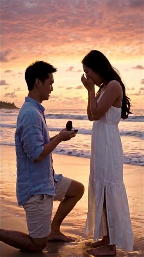 will you marry me . Sunset Beach Proposal