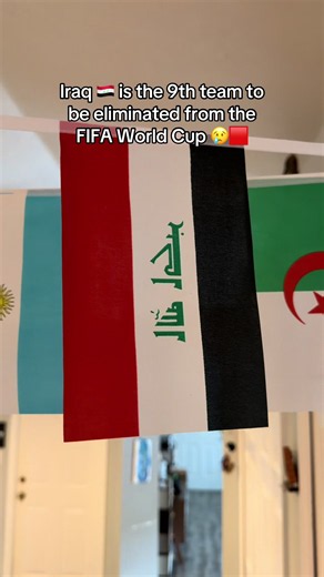 Ninth elimination of the tournament! 🚨 And then there were 39….The 9th flag 🇮🇶 gets the red envelope. Who will be next? 👀🚩 #fifaworldcup #worldcup2026 #mundial2026 #iraq #eliminated
