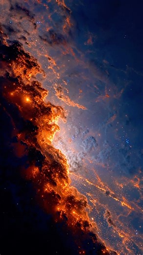 Gas clouds on fire, atoms tearing apart.