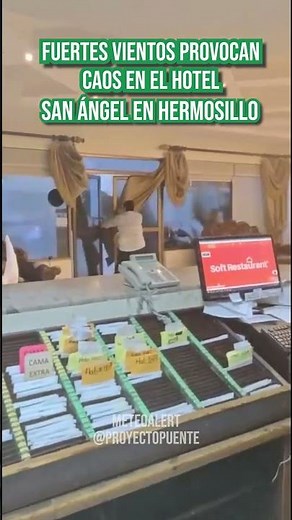 "Microburst" causa caos en Hotel San Ángel de Hermosillo durante tormenta