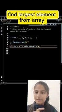 Find the Largest Number in an Array | JavaScript Easy Problem (With and Without Function)