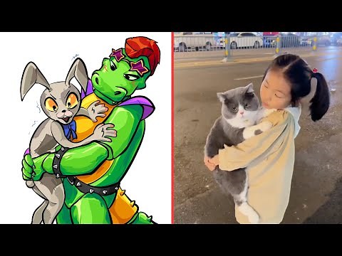 Cat Memes: Top Five Nights At Freddy's | The Funniest Drawings of Cats and Dogs😹🐶