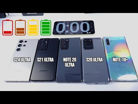 S24 Ultra VS S21 Ultra VS Note 20 Ultra VS S20 Ultra VS Note 10 Plus - PUBG Battery Drain Test!