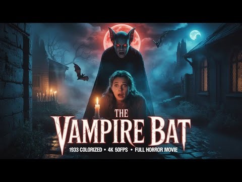 The Vampire Bat (1933) COLORIZED 4K 50fps Full Horror Movie Public Domain Classic!