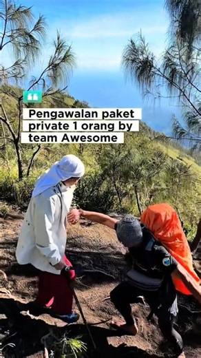 Private trekking guide for Mount Rinjani trip #rinjani #hiking #mountains #travel #fypシ #viral