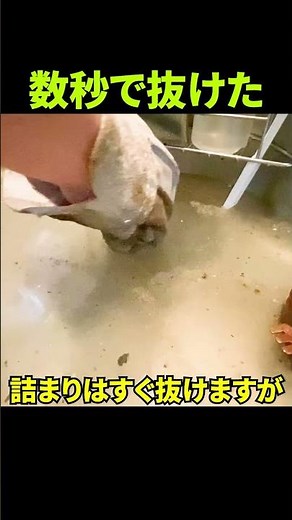 【詰まり抜き】ワイヤーで数秒で抜けたキッチン…その後、数時間油の塊を高圧洗浄@大阪市内[台所排水溝掃除][排水管高圧洗浄]#shorts