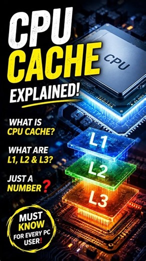 What Is CPU Cache? L1,L2, L3 Explained ⚡