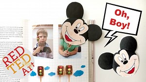 Mickey Mouse Bookmark Craft - Red Ted Art - Kids Crafts
