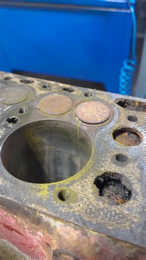 550_Your Engine Block Is Cracked... So We're Ceramic Sealing It! #enginemachineshop #machining #machineshop #enginemachineshop #rebuild